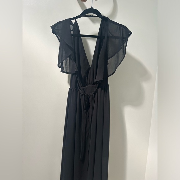 Romeo and Juliet, short sleeve size small black dress long length - Picture 1 of 2